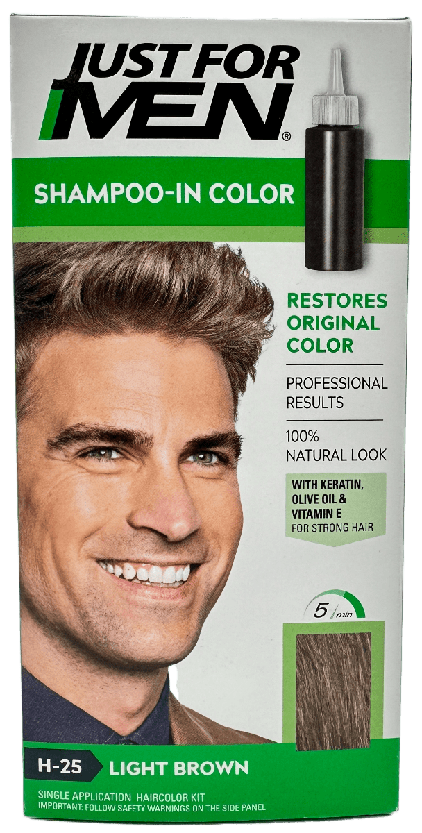 Just For Men Shampoo-In Color – H 25 Light Brown – 1 Pack