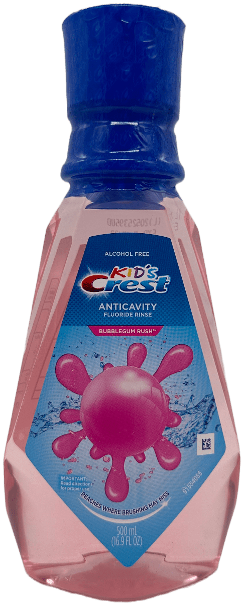 Kids Crest Anticavity Fluoride Rinse – Bubblegum Rush – 16.9 FL OZ