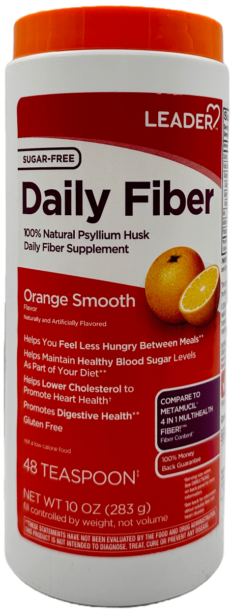 Leader Daily Fiber Powder – Orange Smooth Flavor – 10 OZ