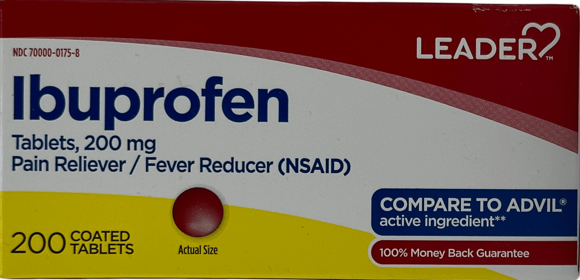 Leader Ibuprofen Tablets 200mg – 200 Tablets