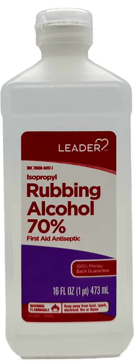 Leader Isopropyl Rubbing Alcohol 70% – 16 FL OZ