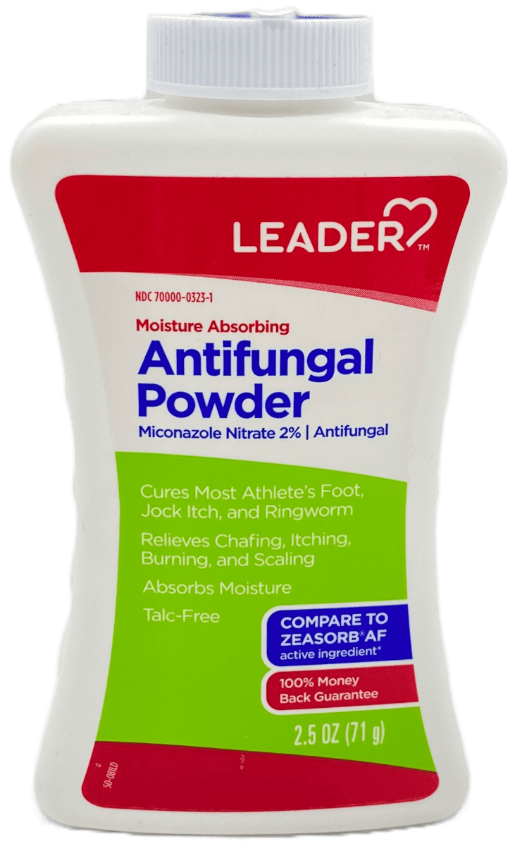 Leader Miconazole Nitrate 2% – Antifungal Powder – 2.5 OZ