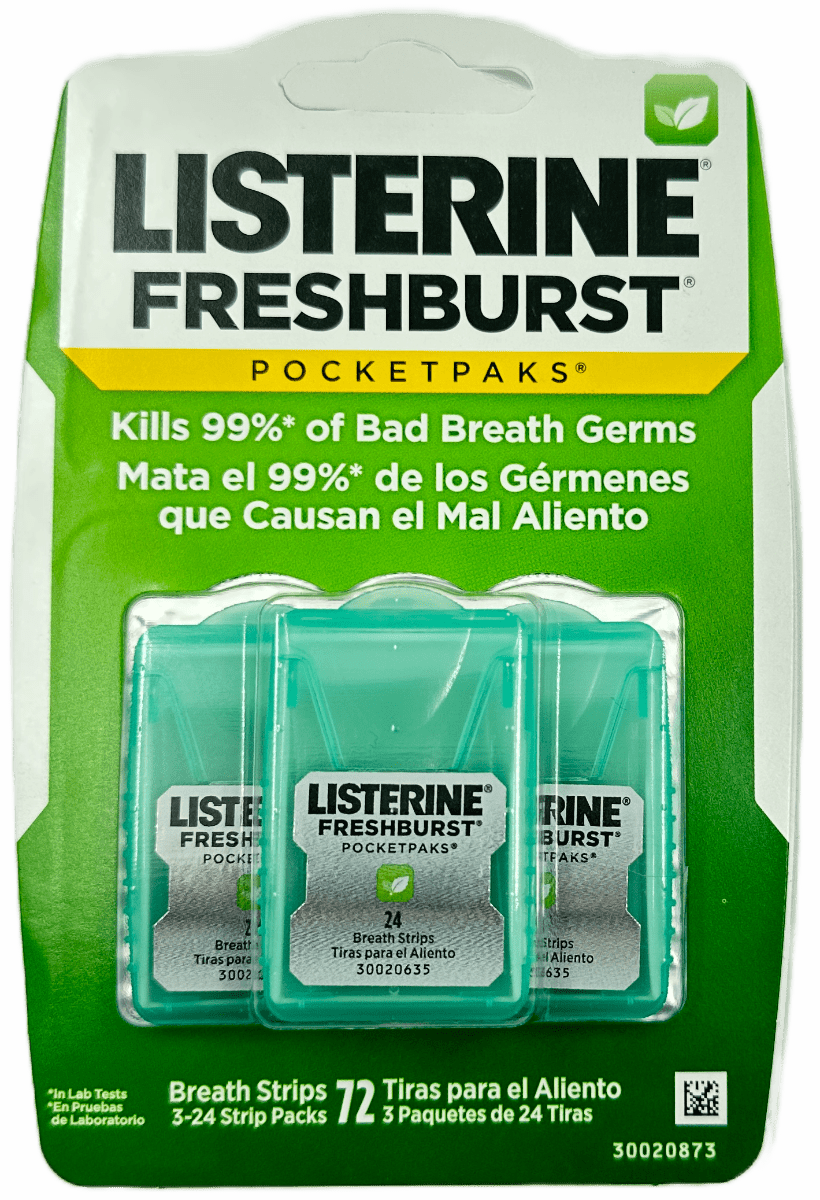 Listerine FreshBurst PocketPaks – BreathStrips 3-24 Strip Packs
