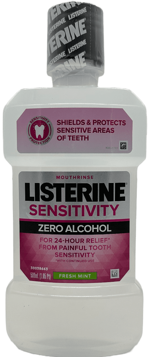 Listerine Sensitivity – Zero Alcohol – Fresh Mint – 500 mL