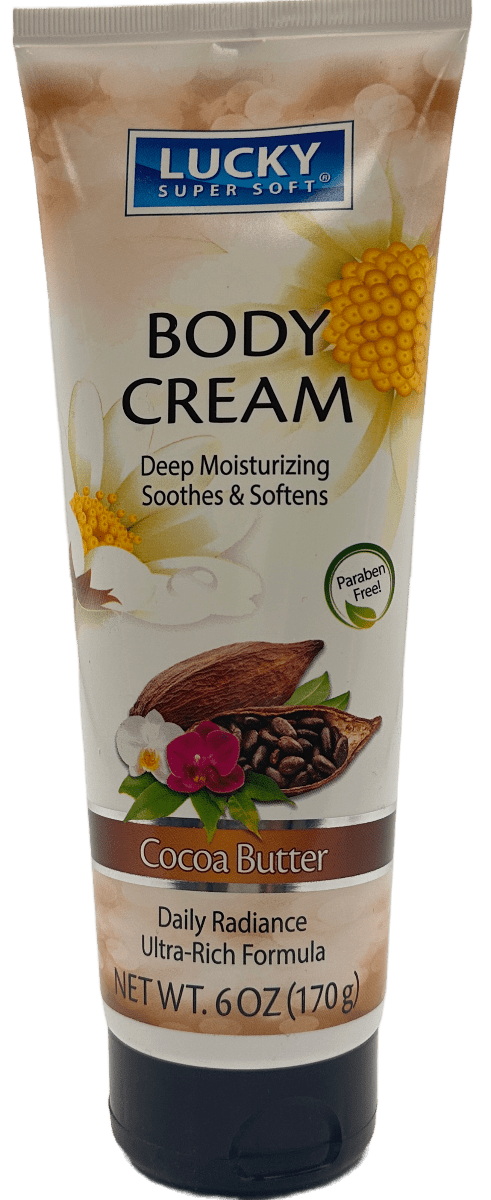 Lucky Super Soft Body Cream – Cocoa Butter – 6 FL Oz (170 g)