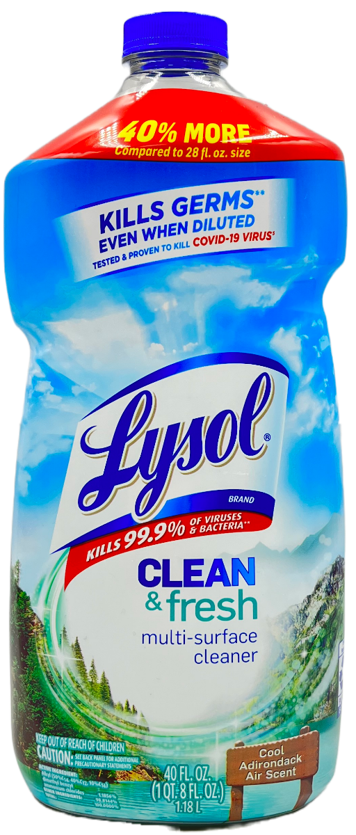 Lysol – Clean & Fresh Multi-Surface Cleaner – Cool Adirondack Air Scent – 40 Fl. Oz.