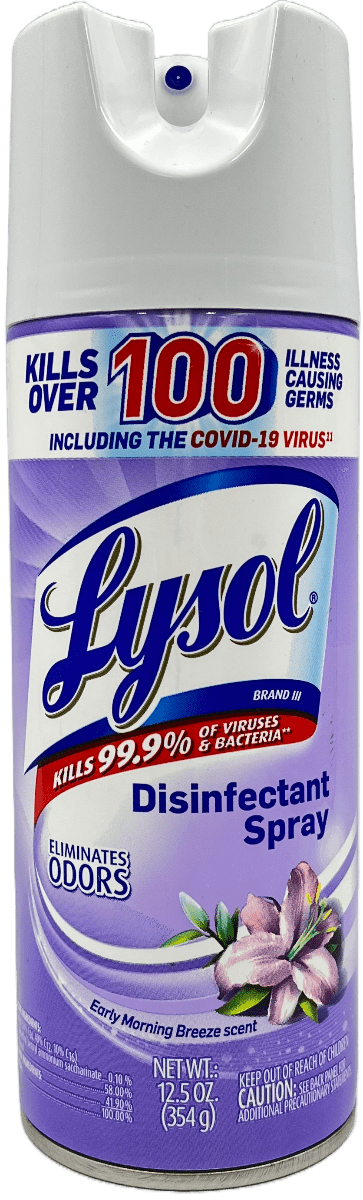 Lysol Disinfectant Spray – Early Morning Breeze Scent – 12.5 OZ (354 g)