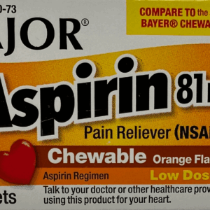 Major Aspirin 81Mg Chewable Orange Flavor – 36 Tablets