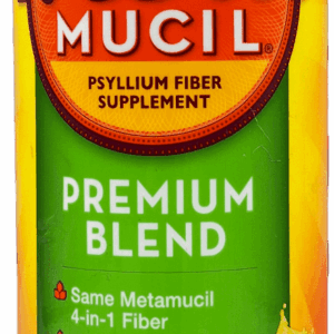 Meta Mucil Psyllium Fiber Supplement – Premium Blend – Orange Flavored – 14.9 Oz.
