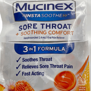 Mucinex Insta Soothe Sore Throat + Soothing Comfort – Honey & Echinacea – 20 Drops