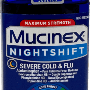 Mucinex Nightshift – Severe Cold & Flu Liquid – 6 FL OZ
