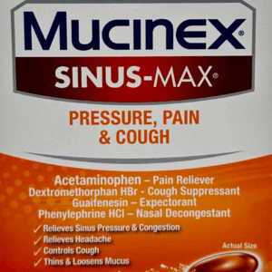 Mucinex Sinus Max – Pressure, Pain & Cough – 16 Liquid Gels