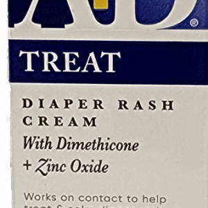 A+D Treat – Diaper Rash Cream with Dimethicone + Zinc Oxide – 4 OZ