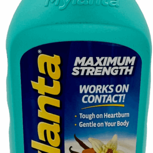 Mylanta – Maximum Strength Liquid Antacid + Anti-Gas – Vanilla Caramel – 12 FL OZ