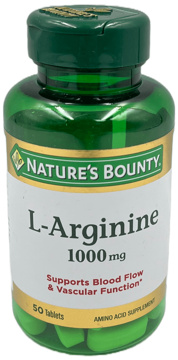 Nature’s Bounty L-Arginine 1000 mg Tablets – 50 Ct