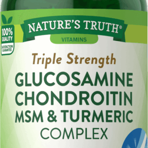Nature’s Truth – Triple Strength Glucosamine Chrondrotin MSM & Turmeric Complex Caplets – 60 Ct