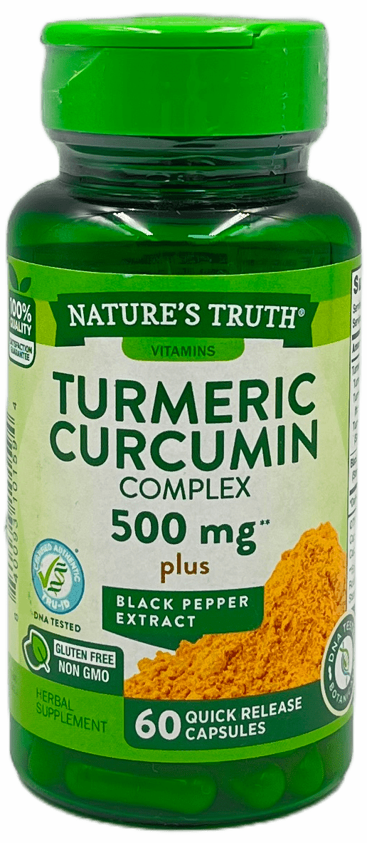 Nature’s Truth Turmeric Curcumin Complex 500mg Plus Black Pepper Extract Capsules – 60 Ct