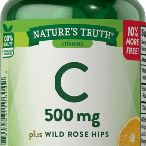 Nature’s Truth – Vitamin C 500 mg plus Wild Rose Hips Tablets – 110 Ct