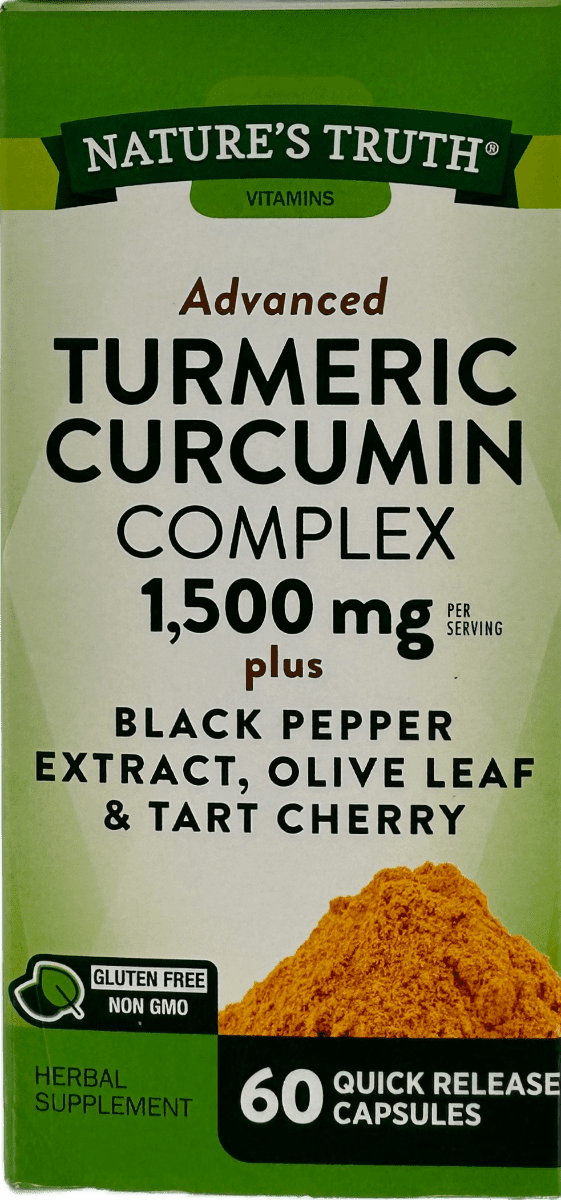Nature’s Truth Advanced Turmeric Curcumin Complex 1500mg – 60 Capsules