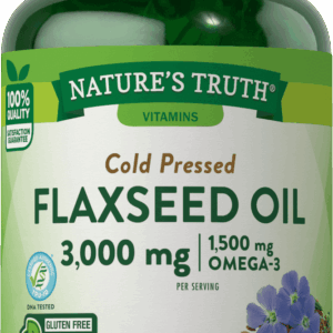 Nature’s Truth Cold Pressed Flaxseed Oil 3000 mg – 90 Quick Release Softgels