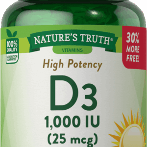Nature’s Truth D3 1000 IU (25 mcg) – 130 Quick Release Softgels