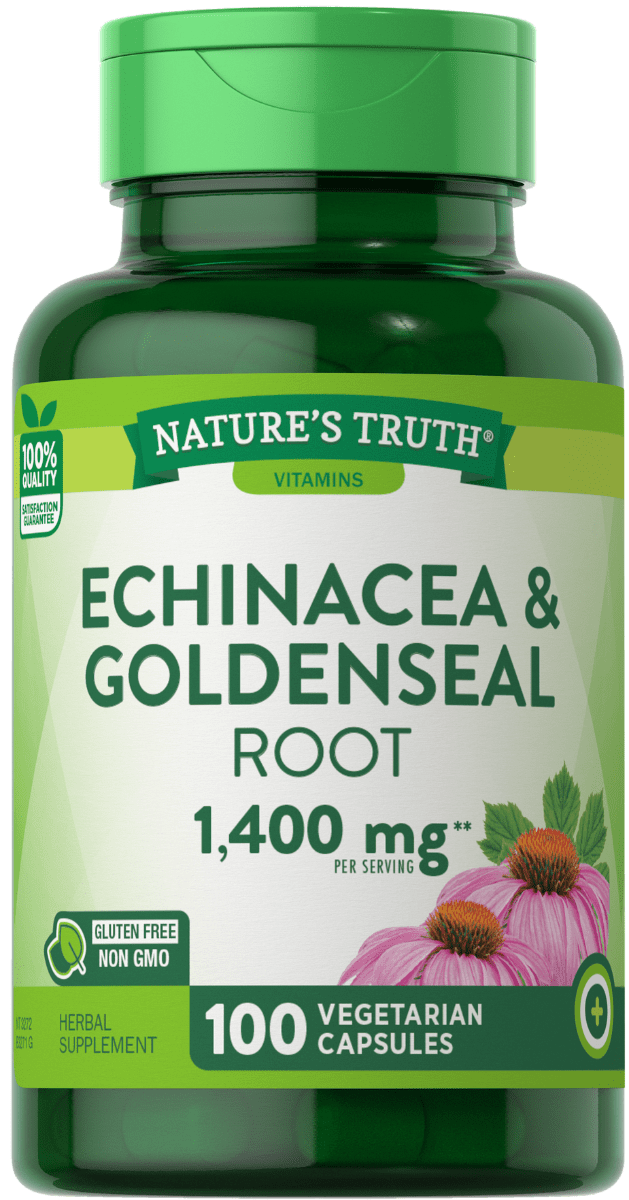 Nature’s Truth Echinacea & Goldenseal Root – 100 Capsules