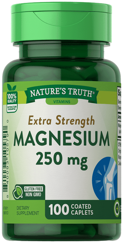 Nature’s Truth Extra Strength Magnesium 250 mg – 100 Coated Caplets