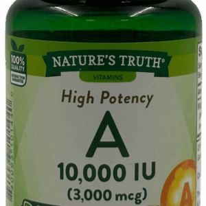 Nature’s Truth High Potency – Vitamin A 3000mcg (10,000 IU) Softgels – 100 Ct