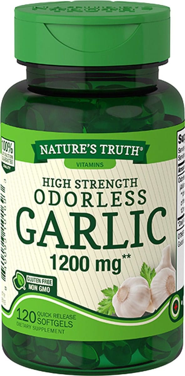 Nature’s Truth High Strength Odorless Garlic 1200 mg – 120 Softgels