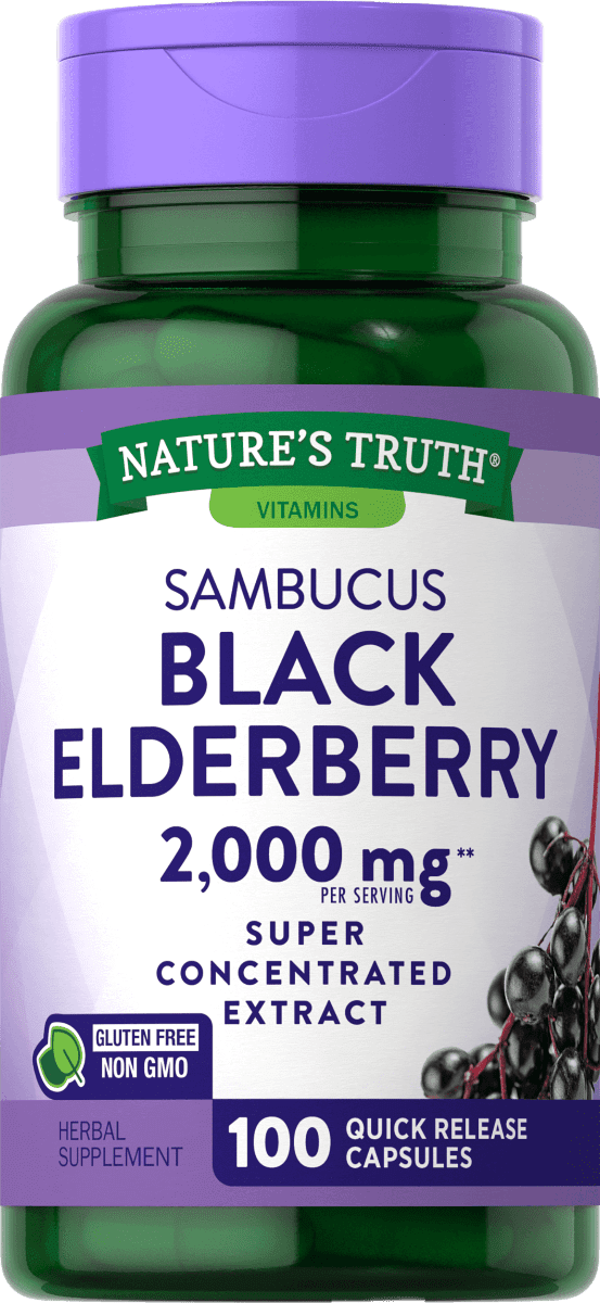 Nature’s Truth Sambucus Black Elderberry 2,000 mg – 100 Quick Release Capsules