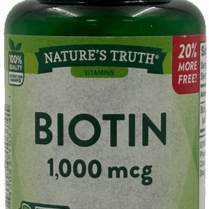 Nature’s Truth Vitamin Biotin 1,000 mcg Tablets – 120 Ct