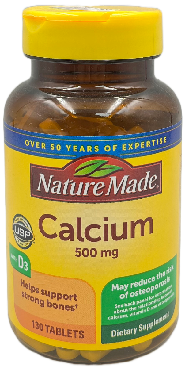 Nature Made – Calcium 500mg Tablets – 130 Ct