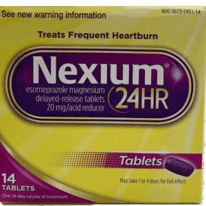 Nexium – 24HR 20 mg Delayed Release Heartburn Tablets – 14 Ct