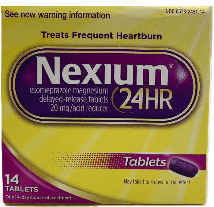 Nexium – 24HR 20 mg Delayed Release Heartburn Tablets – 14 Ct