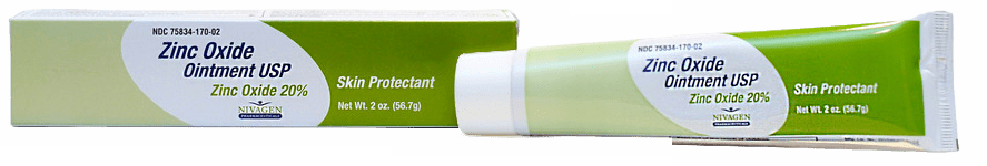 Nivagen – Zinc Oxide 20% Ointment USP – Skin Protectant – 2 OZ
