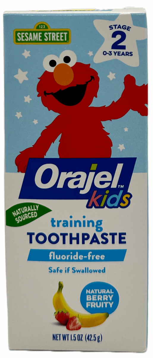 Orajel Kids Training toothpaste – Natural Berry Fruity – 1.5 OZ