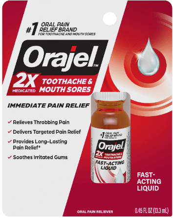 Orajel Toothache & Mouth Sores Pain Relief  – 0.45 FL OZ