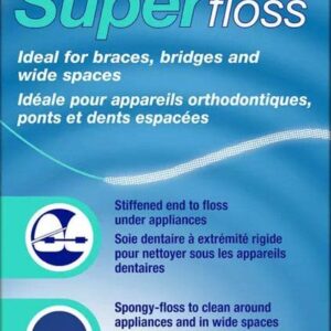 Oral-B – SuperFloss – Mint – 50 Pre-Cut Strands
