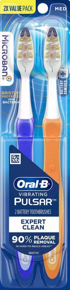 Oral-B – Vibrating Pulsar – 2 Battery Toothbrushes