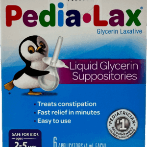 Pedia-Lax – Liquid Glycerin Laxative Suppositories For Kids – 6 Ct