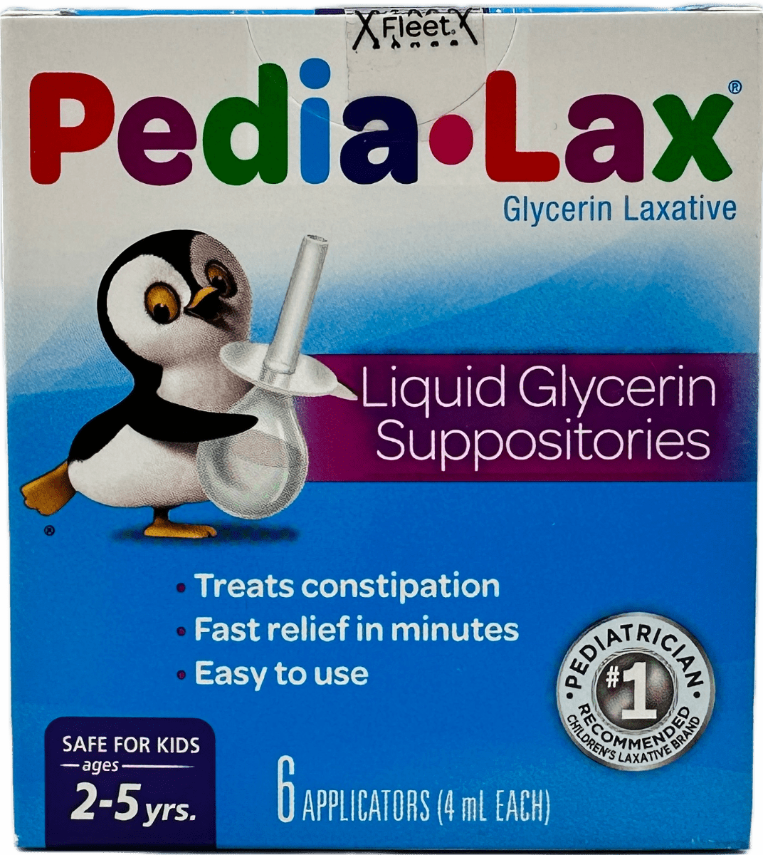 Pedia-Lax – Liquid Glycerin Laxative Suppositories For Kids – 6 Ct