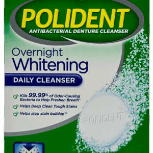 Polident Overnight Whitening Daily Denture Cleanser Tablets – 84 Ct
