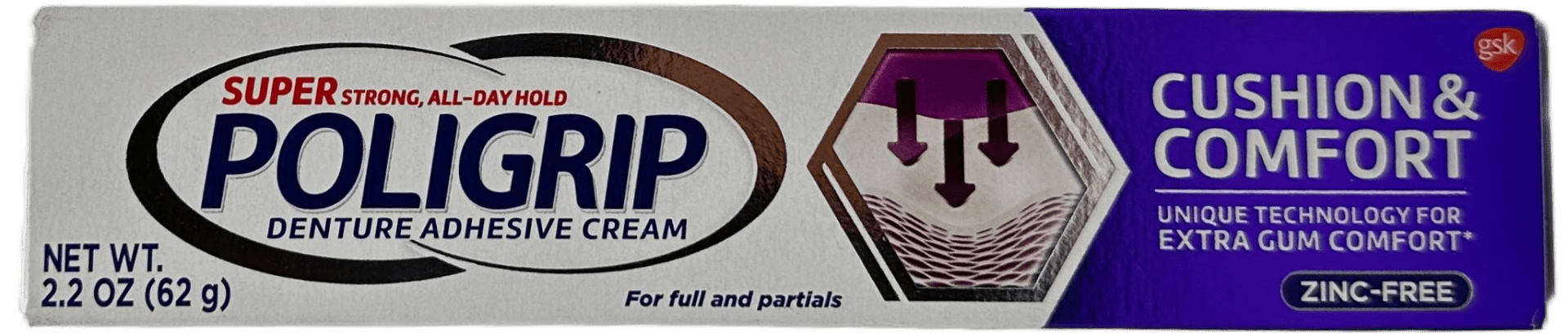 Poligrip Denture Adhesive Cream – 2.2 OZ