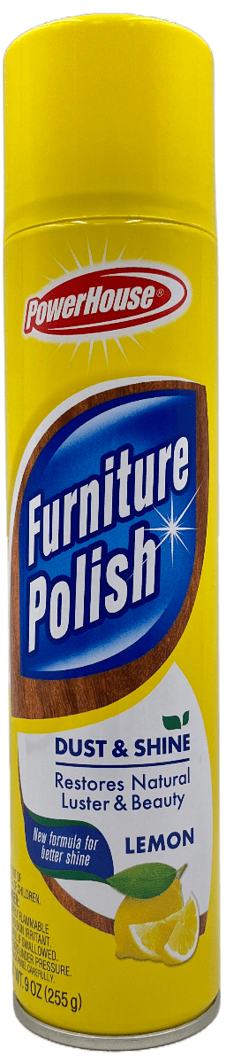 Power House Furniture Polish – Dust & Shine – Lemon – 9 OZ