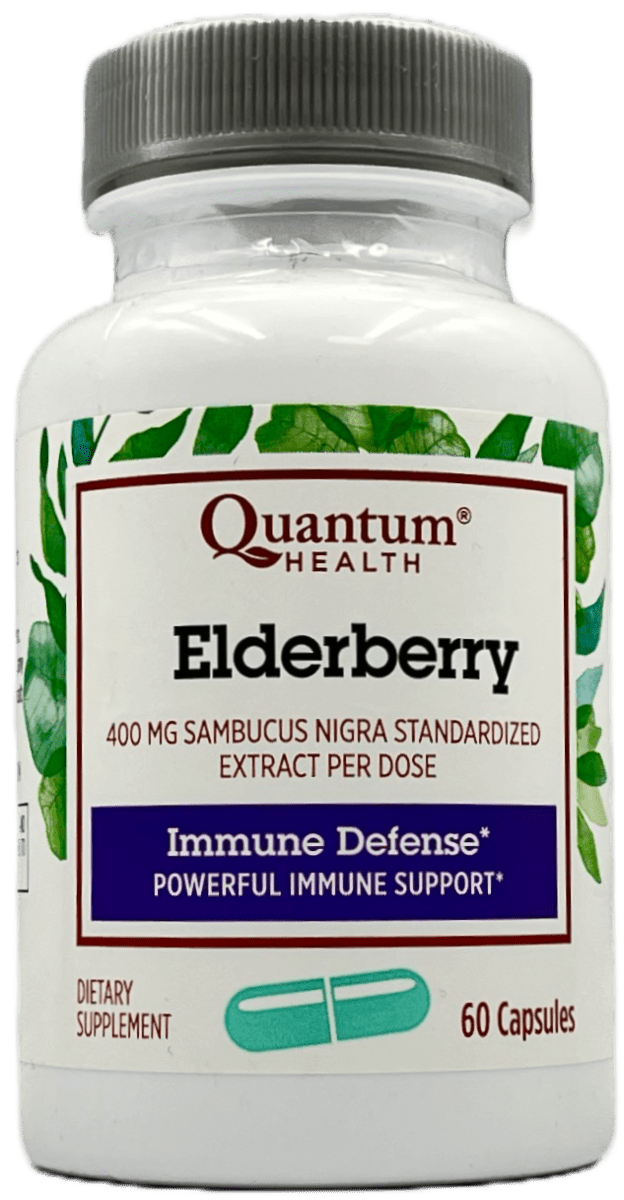 Quantum Health Elderberry 400 mg Capsules – Immune Defense – 60 Ct