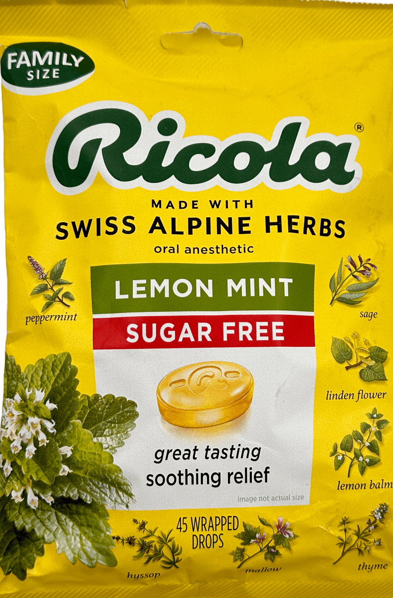 Ricola – Sugar Free Lemon Mint Throat Drops – 45 Ct
