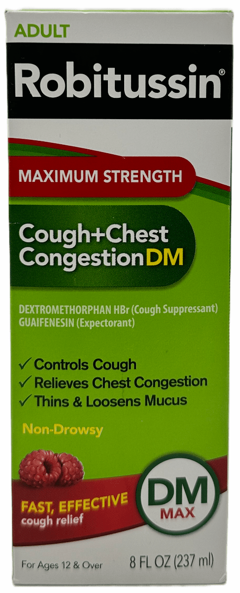 Robitussin Cough + Chest Congestion DM Syrup – 8 FL OZ