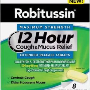 Robitussin – 12 Hour Cough & Mucus Relief – 8 Extended-Release Tablets