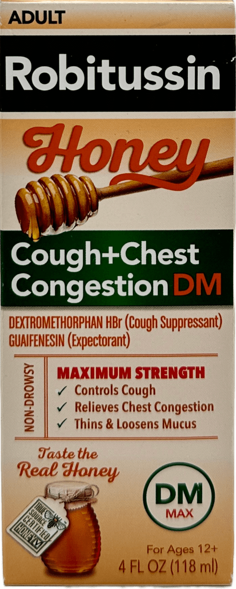 Robitussin Honey Cough+Chest Congestion DM – 4 FL OZ