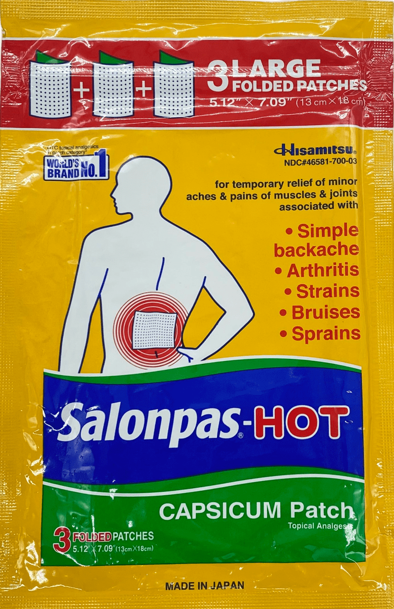 Salonpas Hot Capsicum Patch – 3 Folded Patches